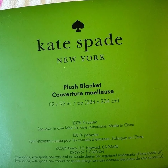 ♠️ kate spade plush heart blanket ❤️ - Picture 6 of 6
